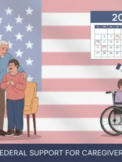 Diverse caregivers receiving federal assistance, symbolizing Caregiver Support Programs 2026