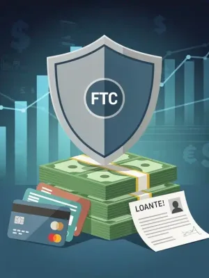 FTC shield protecting consumers from predatory lending financial traps