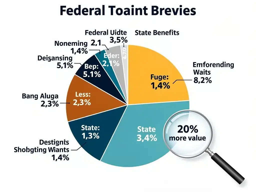 Infographic detailing the distribution and potential value increase of Federal vs State Benefits 2026.