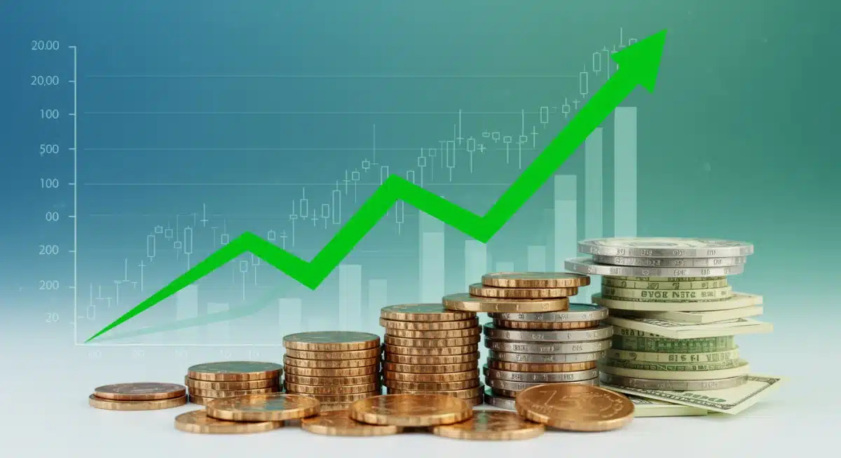 Financial graph showing growth, representing maximized unemployment benefits.