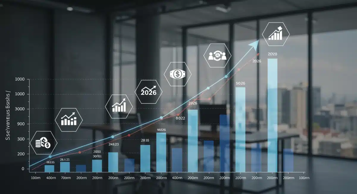 Growth chart illustrating increased 2026 Social Security benefits