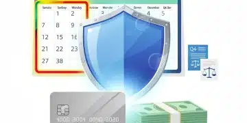 Protective shield over credit card and money, symbolizing new consumer protection laws.