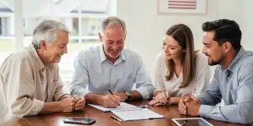 Family reviewing estate planning documents with legal counsel for 2026 legacy